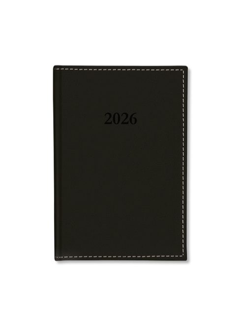 PD Calendar Határidőnapló Period Chamois B/5 heti körbev. fekete 2026