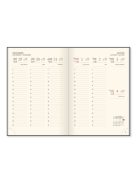 PD Calendar Határidőnapló Period Chamois B/5 heti körbev. fekete 2026