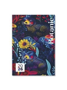   PD Calendar Határidőnapló Period Botanic B/6 heti Dark papír 2026