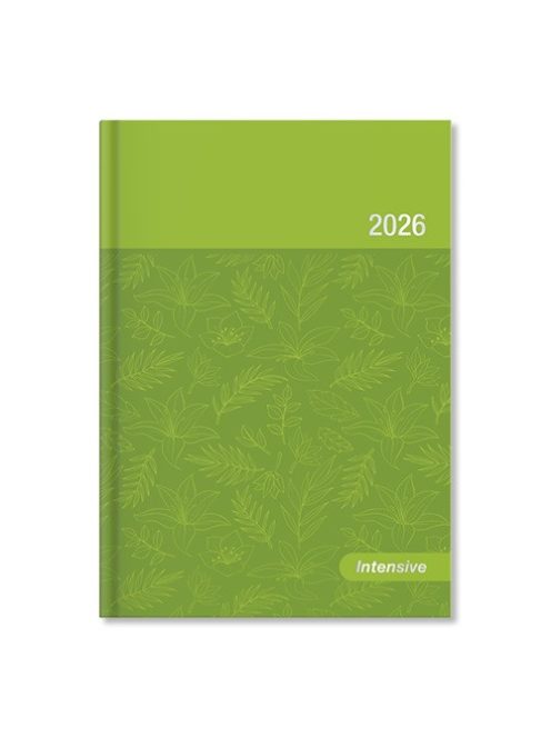 PD Calendar Határidőnapló Period Intensive B/6 heti zöld lakk papír 2026