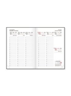   PD Calendar Határidőnapló Period Border B/6 heti körbev. Antracit 2026