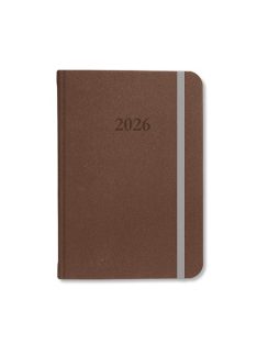   PD Calendar Határidőnapló Period Velour B/6 heti gumis barna 2026