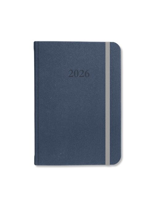 PD Calendar Határidőnapló Period Velour B/6 heti gumis kék 2026