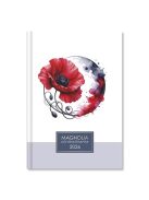 PD Calendar Határidőnapló Period Magnólia B/6 napi női tervező Poppy 2026