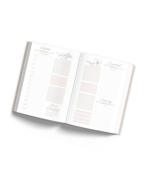 PD Calendar Határidőnapló Period Magnólia B/6 napi női tervező Poppy 2026