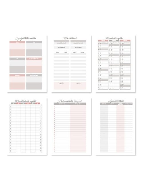 PD Calendar Határidőnapló Period Magnólia B/6 napi női tervező Poppy 2026