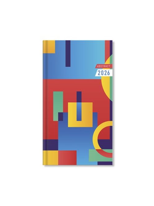 PD Calendar Határidőnapló Period Abstract Zsebnaptár álló Geo papír 2026