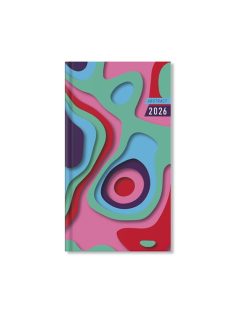   PD Calendar Határidőnapló Period Abstract Zsebnaptár álló Mystic papír 2026