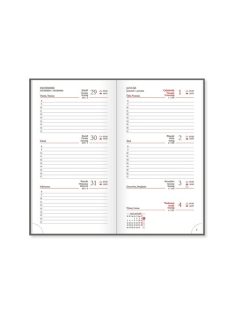   PD Calendar Határidőnapló Period Basic Zsebnaptár álló Purple papír 2026