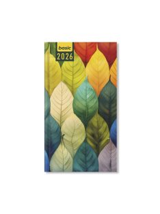   PD Calendar Határidőnapló Period Basic Zsebnaptár álló Leaves papír 2026