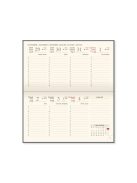 PD Calendar Határidőnapló Period Chamois Zsebnaptár fekvő körbev. bordó 2026