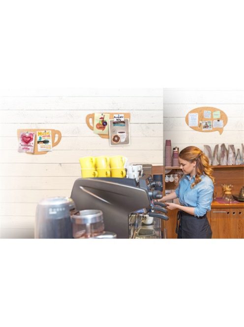 Securit Parafatábla Securit Sziluett Csésze + Táblatűkkel és kétoldalas ragasztószalaggal 30x45cm