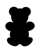 Securit Krétatábla Securit Sziluett 30x50 cm Mackó - tartalmaz tábla markert és falra ragasztó csíkot 30x50cm