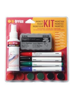   Bi-Office Kezdőkészlet mágnestáblához Bi-Office (táblatörlő, tisztító spray, 4 db marker, 6 db mágnes)