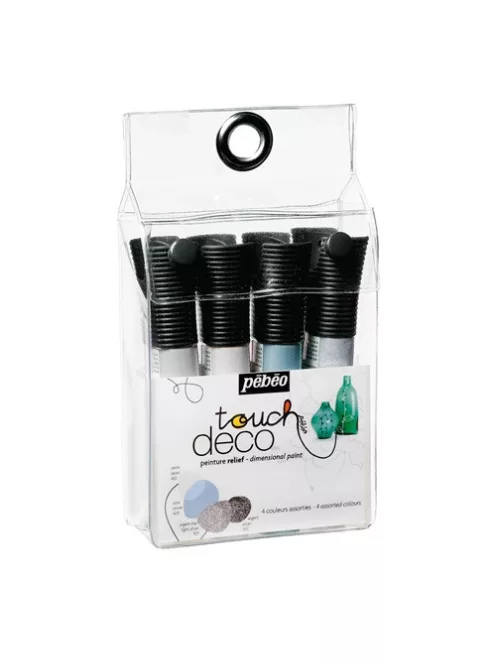 Pébéo Kreatív festék Pébéo Touch 30 ml 4 db-os klt. ezüst árnyalatú színek