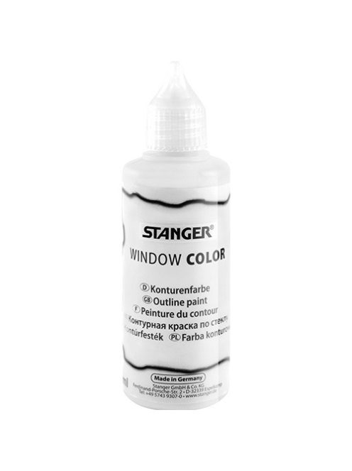 Stanger Kreatív üvegmatrica festék Stanger 80 ml kontúr fehér