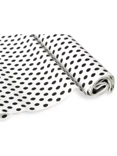   Jolly Krepp-papír Jolly 50x200 cm 28g/m2 fehér fekete pöttyökkel