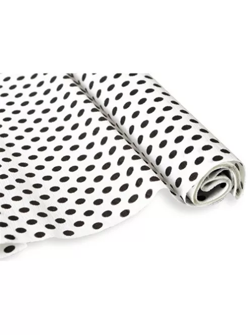 Jolly Krepp-papír Jolly 50x200 cm 28g/m2 fehér fekete pöttyökkel