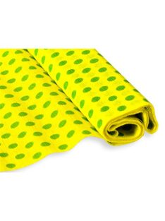   Jolly Krepp-papír Jolly 50x200 cm 28g/m2 világos sárga zöld pöttyökkel