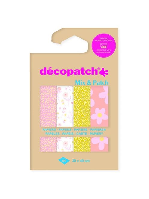 Décopatch Kreatív decoupage papír Clairefontaine Décopatch 4 mintával ref. DP036C