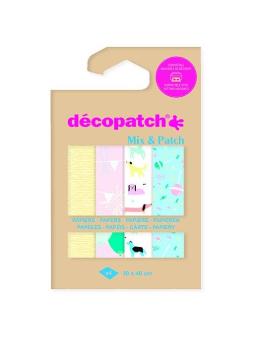 Décopatch Kreatív decoupage papír Clairefontaine Décopatch 4 mintával ref. DP037C