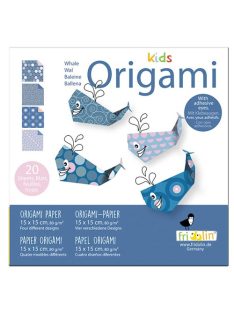 Fridolin Origami Fridolin Kids Bálna 15x15 cm 20 lap/csomag