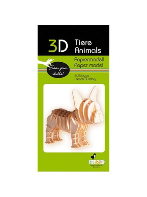 Fridolin 3D papírmodell Fridolin Francia bulldog