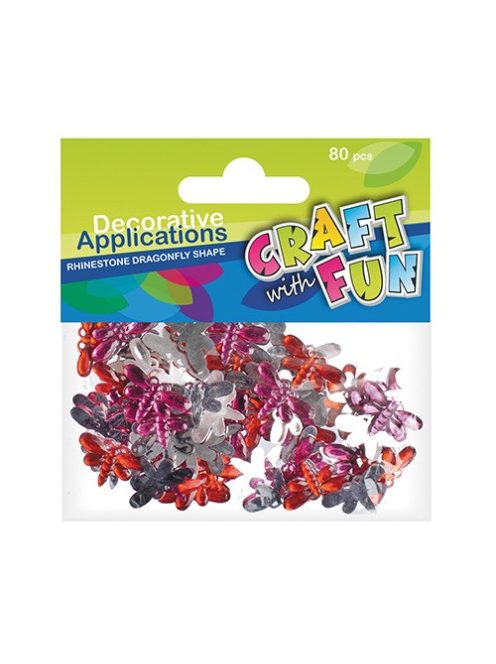 Craft with Fun Kreatív CF dekor kristály pillangók 80 db/csomag