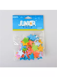   Junior Kreatív Junior habszivacs csillag 80 db/csomag vegyes méret és szín