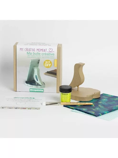 Décopatch Kreatív decoupage készlet Clairefontaine Décopatch My creative moment - Telefontartó