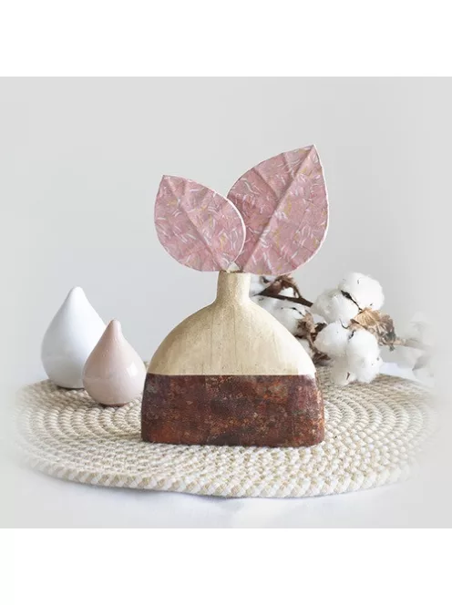 Décopatch Kreatív decoupage készlet Clairefontaine Décopatch My creative moment - Váza/Levelek