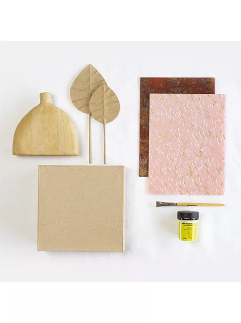 Décopatch Kreatív decoupage készlet Clairefontaine Décopatch My creative moment - Váza/Levelek