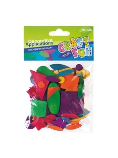 Craft with Fun Kreatív CF fa figura vegyes 70 db/csomag