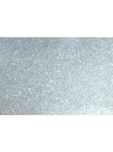   Noname Kreatív dekorgumilap öntapadós 20x30 cm 2 mm glitteres fehérarany