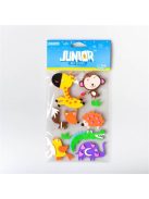 Junior Kreatív Junior habszivacs állatok 7 db/csomag vegyes színek minták