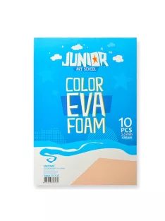   Junior Kreatív Junior dekor gumilap A/4, krémszínű, 10 db/csomag