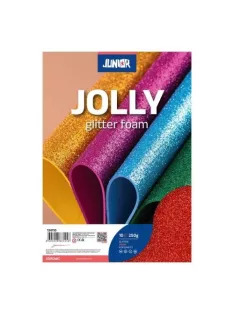   Junior Kreatív Junior csillámos dekor gumilap A/4, piros, 10 db/csomag