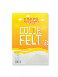 Junior Kreatív Junior filc lapok A/4, fehér, 10 db/csomag