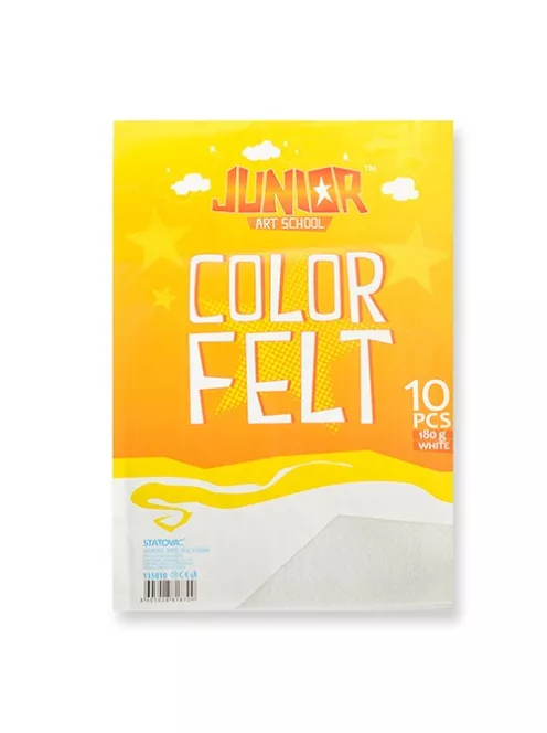 Junior Kreatív Junior filc lapok A/4, fehér, 10 db/csomag