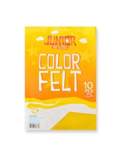 Junior Kreatív Junior filc lapok A/4, sárga, 10 db/csomag