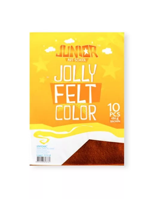 Junior Kreatív Junior filc lapok A/4, barna, 10 db/csomag