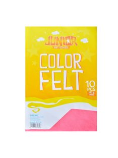   Junior Kreatív Junior filc lapok A/4, rózsaszín, 10 db/csomag