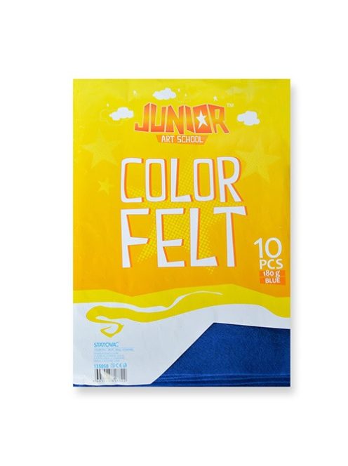 Junior Kreatív Junior filc lapok A/4, kék, 10 db/csomag
