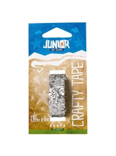   Junior Kreatív Junior csillámos dekorszalag, ezüst, 15 mmx1 m