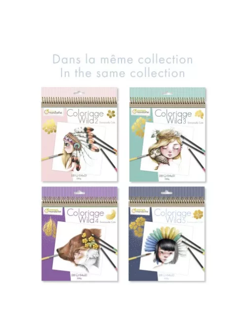 Avenue Mandarine Kreatív színezőfüzet Avenue Mandarine Wild 6 spirálos