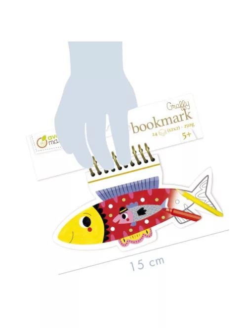 Avenue Mandarine Kreatív színező Avenue Mandarine Graffy könyvjelző Hal