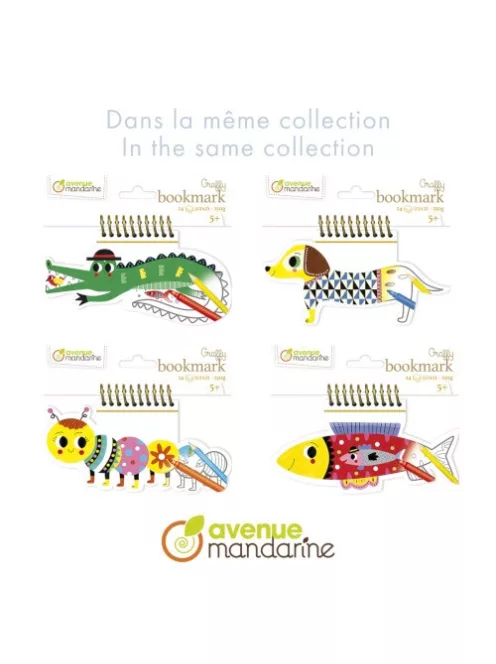 Avenue Mandarine Kreatív színező Avenue Mandarine Graffy könyvjelző Hal