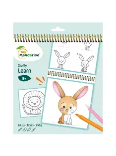   Avenue Mandarine Kreatív színezőfüzet Avenue Mandarine Graffy Learn Kölyök állatok