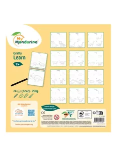   Avenue Mandarine Kreatív színezőfüzet Avenue Mandarine Graffy Learn Dinoszauruszok