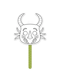   Avenue Mandarine Kreatív színező Avenue Mandarine Graffy álarc pálcikával Sárkány